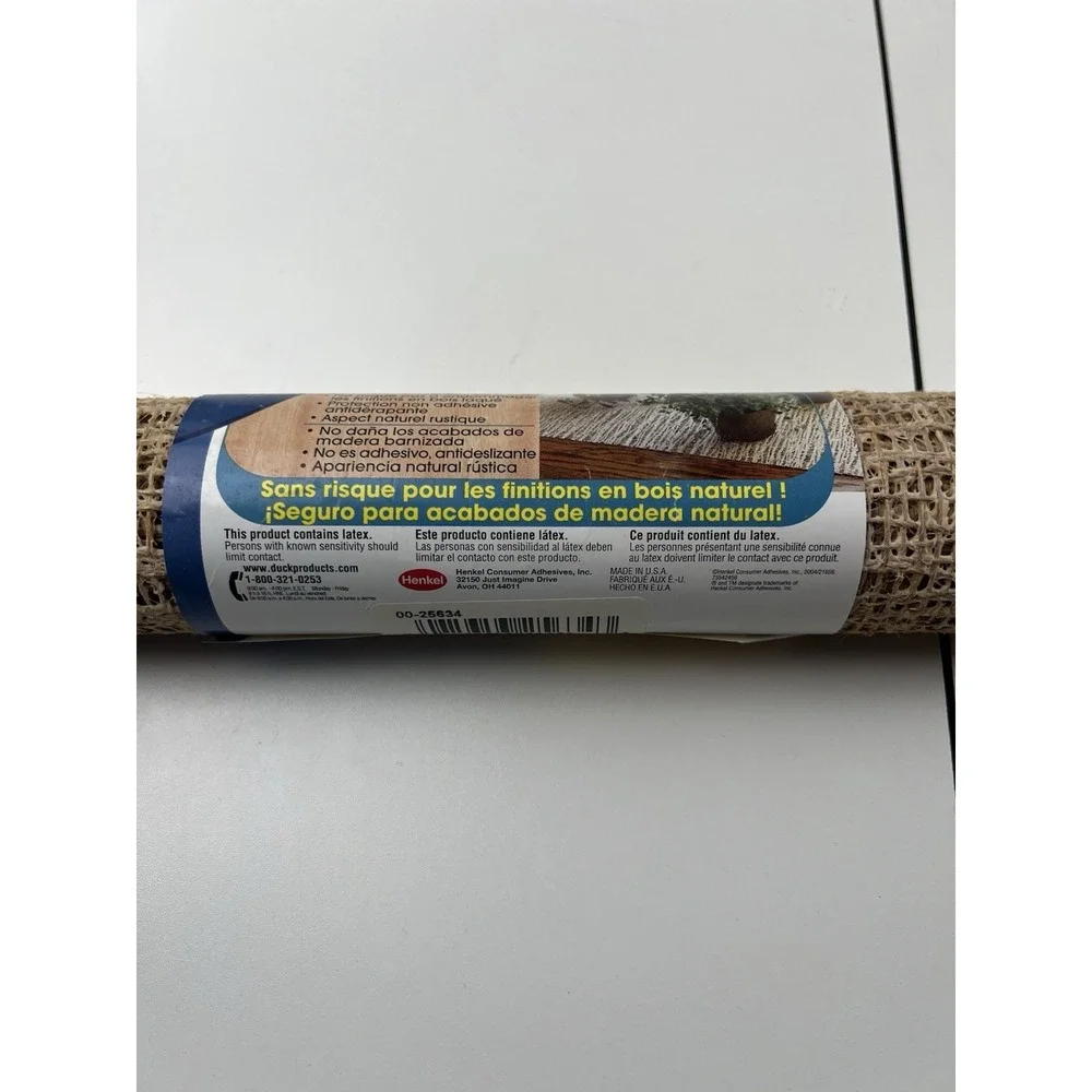 Easy Shelf Liner by Duck Brand Non-Slip Drawer Liner 20 In x 4 Ft. Burlap Look 1